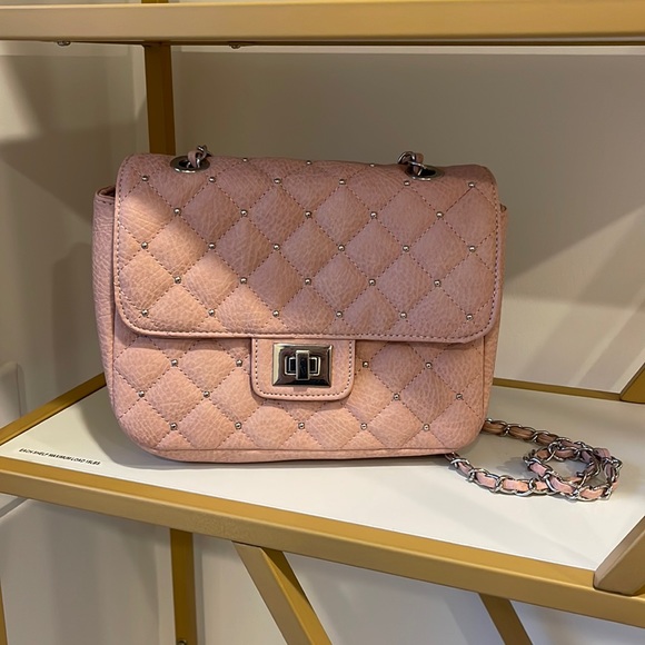 Pink studded shoulder bag - Picture 2 of 4